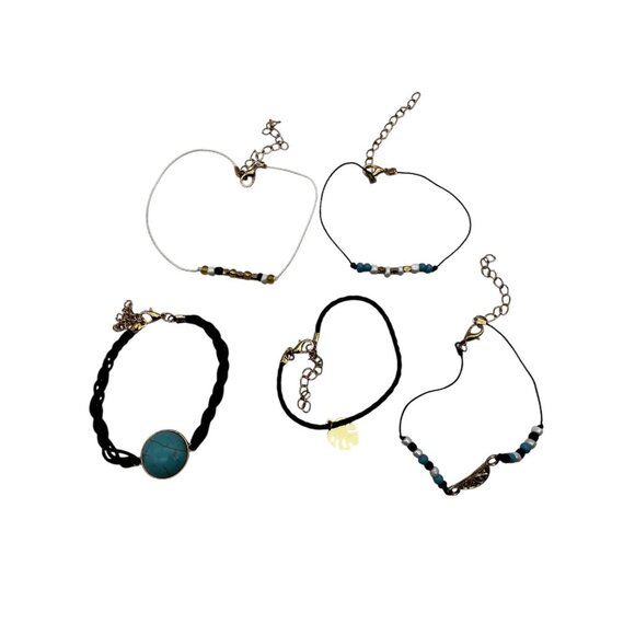 Geharty Strand Bracelet Stackable Set Of 5 For Women & Girls With Adjustable Cha - Picture 3 of 6